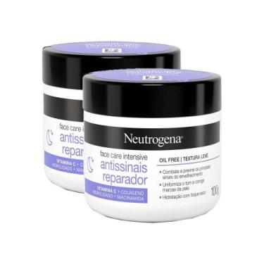 Imagem de Kit 2 Hidratantes Facial Antissinais Reparador Neutrogena Face Care In