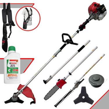 Imagem de Roçadeira Toyama Bipartido 4 Em 1 À Gasolina 1,8HP 43cc 9200rpm TBC43MT Com Carretel + Lâmina 3 Pontas + Sabre 10 Polegadas + Extensor + ÓLEO STIHL 2T