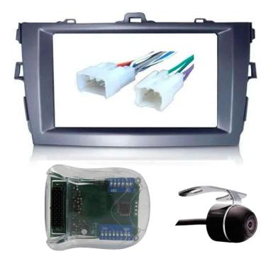 Imagem de Moldura De Painel 2 Din Toyota Corolla 2009 á 2013 Para CD DVD 2 Dins + Conector + Inte...