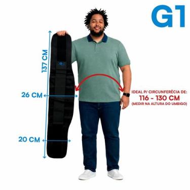 Imagem de Cinto Abdominal Lombar Ergonômico Aradesc Tam Especial G1 AO G3, G1