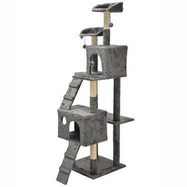 Imagem de Arranhador de gato grande, luxuoso, multifuncional com casas, camas, p