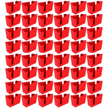 Imagem de Kit 48 Suportes Porta Guardanapos de Mesa Trio Crippa Vermelho Lanchonete Restaurante