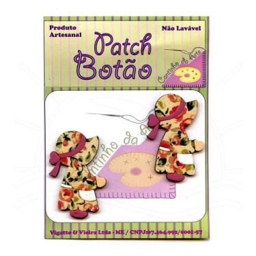 Imagem de Botton Patch Menina Vestido Rosa 2067 - 2 Unid - Cantinho da Arte