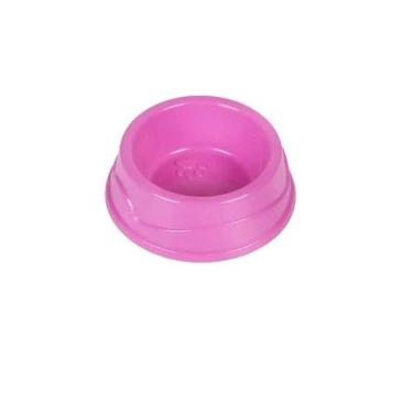 Imagem de Comedouro Simples Plástico Cães e Gatos 150ml - Four Plastic, Rosa