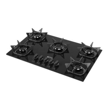 Imagem de Fogão Cooktop 5 Bocas Clarice com Mega Chama e Trempe reforçada  Mesa 