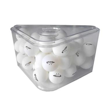 Imagem de Pote com 32 Bolinhas de Ping Pong 40 mm Branca Klofp 5080