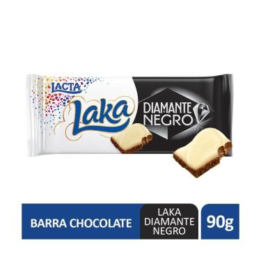 Imagem de Chocolate ao Leite e Branco Laka e Diamante Negro Lacta Pacote 90g