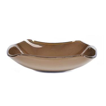 Imagem de CUBA DE VIDRO RETANGULAR ABAULADA 45CM MARROM