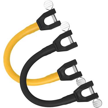 Imagem de Gejoy 2 peças de conector de ponta de esqui, controle de velocidade, anabela, equipamento de esqui de inverno para iniciantes, preto e amarelo