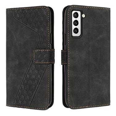 Imagem de Capa de couro flip para Samsung Galaxy S22 S21 S20 FE S10 S9 S8 Plus Ultra S7 Carteira Slot para cartões Bolsa para telefone Capa antichoque, preta, para Galaxy S22 Plus