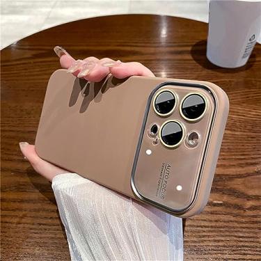 Imagem de Capa de proteção para câmera de janela de vidro temperado Candy Color para iPhone 14 13 12 13Pro Max Tampa à prova de choque de silicone líquido, T6, para iPhone 13