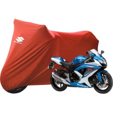 Imagem de Capa de proteção Para Moto Suzuki Gsx R 750 W Srad Luxo (Vermelho)