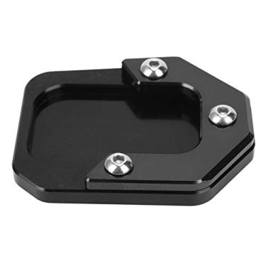 Imagem de Placa de Suporte Lateral para Motocicleta, Extensão de Suporte Estável para Estacionamento C400x C400gt, Liga de Alumínio Preta (Preto)