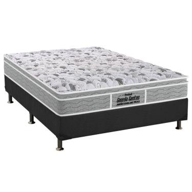 Imagem de  Cama Box Casal: Colchão Espuma Probel D45/EP Anatômico Guarda Costas Próextreme Plus + Base CRC Suede Gray(138x188)