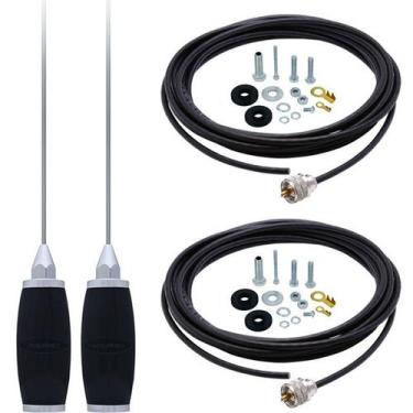 Imagem de 2 Antena Móvel Px Mini Maria Mole Marinox B-2005p 1,4 metros + 2 Cabo 
