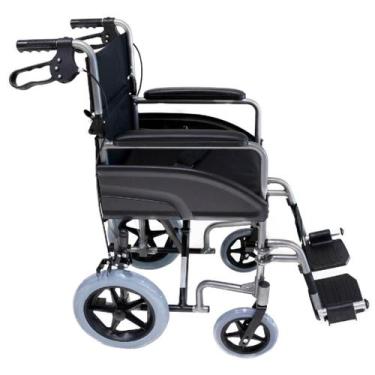 Imagem de Cadeira De Rodas Alumínio Transporte Hospitalar/Casa 100Kg - Mobil