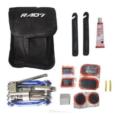 Imagem de Kit Ferramentas Bike RAD7 C/ Canivete 11F Extrator Espatula