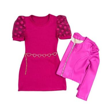 Imagem de Vestido De Criança Blogueira Jaqueta Manga Princesa + Cinto - AK FASHI