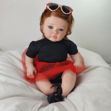 Imagem de Bebê Reborn Menina Ruiva Linda - Mundo Azul e Rosa