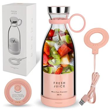 Imagem de Fulangpa Liquidificador de Tamanho Pessoal, Liquidificador Portátil, Liquidificador USB Alimentado por Bateria, Liquidificador Pequeno, Liquidificador, Liquidificador de Mão, Liquidificador de Copo