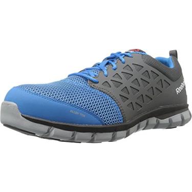 Imagem de Reebok Work Men's Sublite Cushion Work RB4040 Industrial and Construction Shoe, Blue/Grey, 14 W US