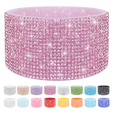 Imagem de WORBSS Bota de silicone com glitter diamante para copo Stanley Cup 1,134 g e simples moderno 850.5-1,134 g Trek Tumbler acessórios para garrafas de água com base cilíndrica trapezoidal de 7 a 7,4 cm