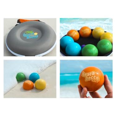 Imagem de Sea Turtle Sports Conjunto de bola de bocha de praia premium com estojo de transporte elegante