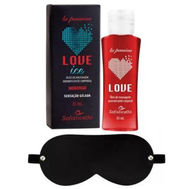 Imagem de Óleo de Massagem Intima Beijavel Morango Esfria e Tapa Olho - Sofistic