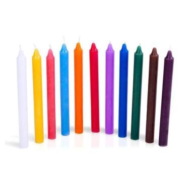 Imagem de kit 36 velas 16cm Palito 1 kilo ( Cores na variação) - Velas Oliveira