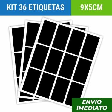 Imagem de Kit C/ 36 Etiquetas Adesivas - Adesivo Vidro Lousa Pote 1 - Adesivo Re