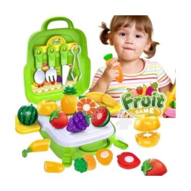 Imagem de Brinquedo Maleta Infantil 3 em 1 Frutas e Vegetais Didática - Toys