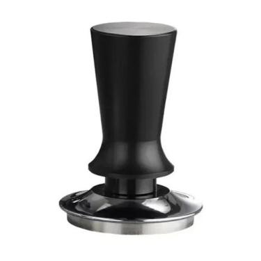 Imagem de Tamper Barista Com Mola Calibrado 51mm Aço Inoxidável Preto - Ilovecof