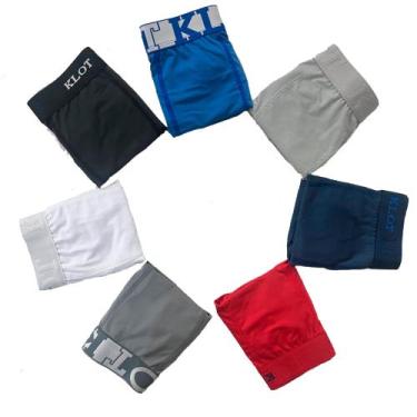 Imagem de Kit 15 Cuecas Boxer Adulto Klot - Box Lisa, GG