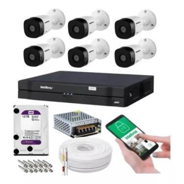Imagem de Kit 6 Câmeras Intelbras Multi Hd 1120b Dvr 8 Canais Com Hd