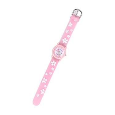 Imagem de Relógios de pulso para meninas, relógios rosa à prova d'água 3D fofos desenhos animados coloridos educativos para meninas com mais de 3 anos de idade, crianças (rosa) brinquedo eletrônico