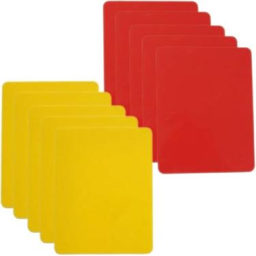Imagem de Galepromot Conjunto de cartas de árbitro vermelho amarelo 10 peças de cartas de aviso de árbitro de futebol para treinador de futebol e árbitro