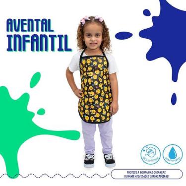 Imagem de Avental infantil Impermeável Escolar para Pintura e Atividades - BemPr