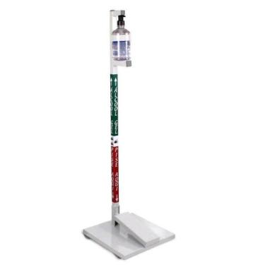 Imagem de Suporte em Aço Para Álcool em gel na cor branca  - Cab Quality