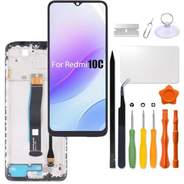 Imagem de Substituição para tela LCD Xiaomi Redmi 10c com moldura para redmi 220333QAG 220333QBI 220333QNY 220333QL LCD Touch Screen Display Panel Digitalizador Assembly com kit de reparo