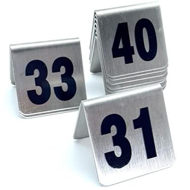 Imagem de 10 peças de cartões de metal empilháveis estilo barraca números de mesa, porta-cartões para celebração, festa de casamento, restaurantes, cafés, reuniões, sala de reuniões, jogos de tabuleiro em série