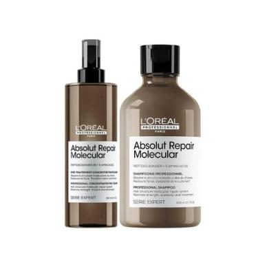 Imagem de Kit Absolut Repair Molecular Shampoo 300ml e Pré-Shampoo - LÓreal - L'