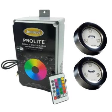 Imagem de Kit 2 Led Piscina JWAY20 9W Rgb + Controlador JMCW04 Jacuzzi