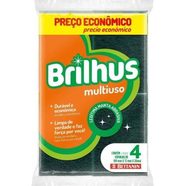 Imagem de Esponja Multiuso Brilhus Bettanin 4 Unidades
