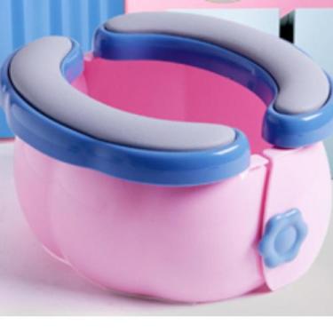 Imagem de Penico Vaso Sanitário Dobrável Carro Portátil Bebê Almofadado - Be Wel