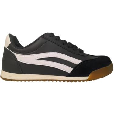 Imagem de Tênis Infantil Feminino Escolar Menina Esportivo Confortável Flexível Camurça (Sapatênis Juvenil Moda Feminina Preto, BR, Criança de 4 a 8 anos, Numérico, 32)