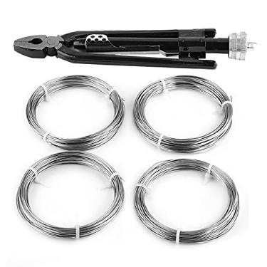 Imagem de Alicates de Cortador de Arame para Serviço Pesado, Alicates de Torção de Segurança de 6 Polegadas para Fixadores de Fixação Com Conexões Elétricas Com Rolo de 200 Pés de Fio