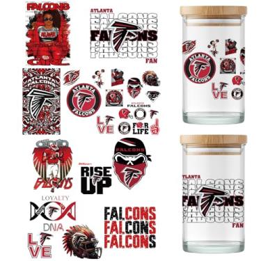 Imagem de Envelopes de copo de 4 folhas de futebol americano UV Dtf para copos de vidro de 473 ml, adesivos de transferência à prova d'água Super Bowl para móveis de madeira, carro, artesanato, decoração