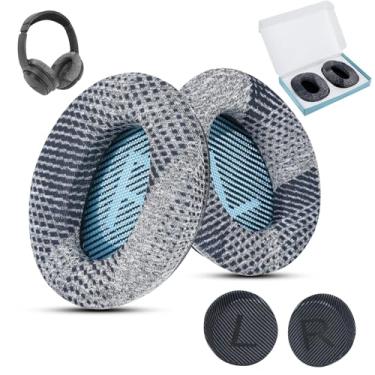 Imagem de Wzsipod Almofadas De Substituição Em Tecido Cooling-Gel Quietcomfort 35 / Qc35 Ii Para Fones Ouvido Bose Cusion, Compatíveis Com Qc25 Qc2 Qc15/Around-Ear 2 Ae2I Ae2W/Soundtrue E Soundlink Series, Az