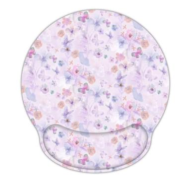 Imagem de AORTDES Mouse pad para jogos para laptop com suporte para descanso de pulso, tapete de mouse ergonômico de espuma de memória, base de borracha antiderrapante, almofada de mesa de trabalho para