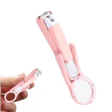Imagem de Cortador De Unhas Premium Bebe Leve Com Lupa Infantil - DricaKids, Ros